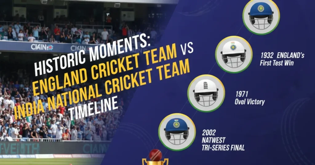 england cricket team vs india national cricket team timeline