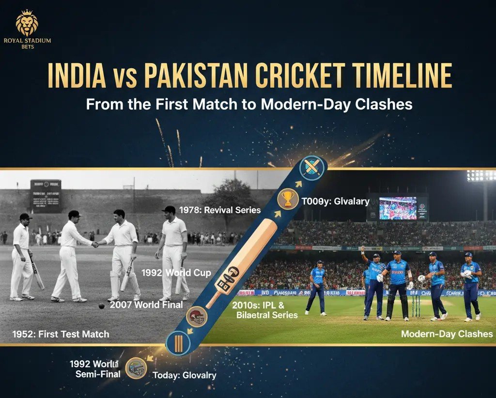 india national cricket team vs pakistan national cricket team timeline