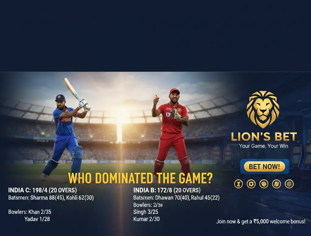 India C vs India B cricket team match scorecard