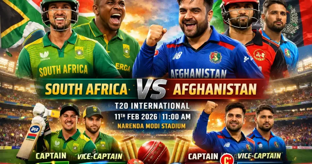 South Africa vs Afghanistan T20I: Captain/VC Combos for Ahmedabad